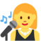 Woman Singer emoji on Twitter